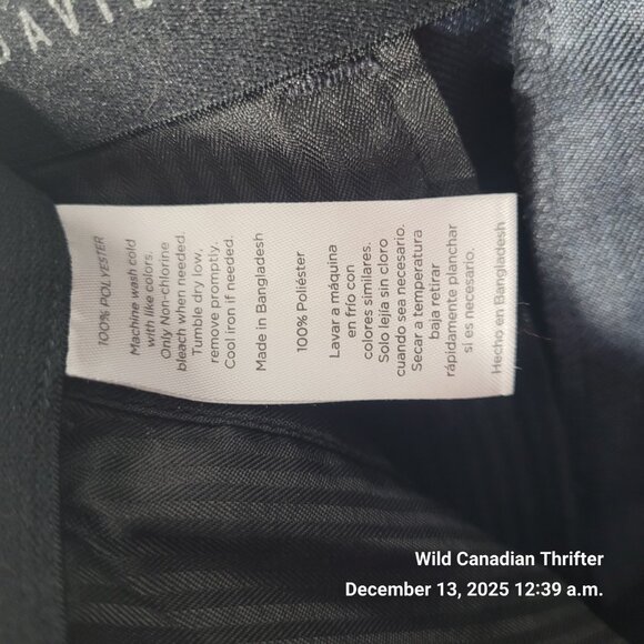 Buffalo David Bitton Navy Dress Pants 100% Polyester Flat Front - Picture 4 of 6